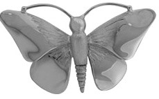 assieraad vlinder ashanger zilver